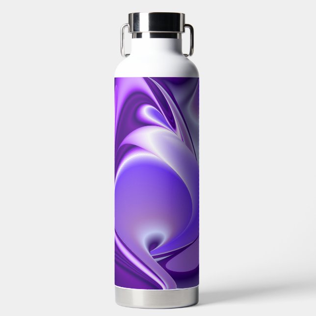 Lila Blume Regenbogen Träume Trinkflasche (Vorderseite)
