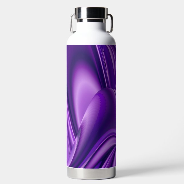 Lila Blume Regenbogen Träume Trinkflasche (Vorderseite)