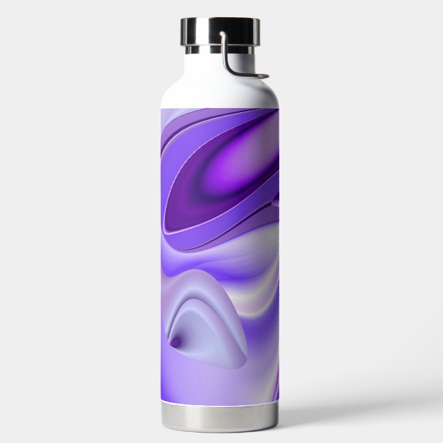 Lila Blume Regenbogen Träume Trinkflasche (links)