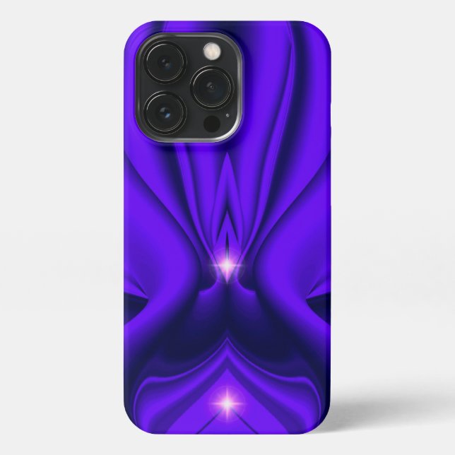 Lila Blume Regenbogen Träume Zwei Sterne iPhone 13 Pro Hülle (Rückseite)