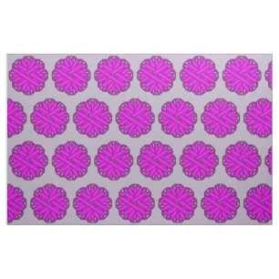 Lila Blume Ribbon von Kenneth Yoncich Stoff