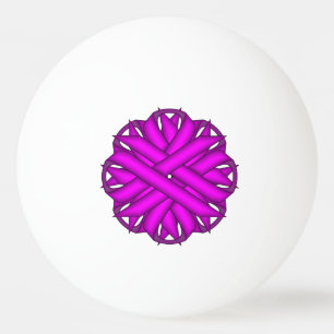 Lila Blume Ribbon von Kenneth Yoncich Tischtennisball