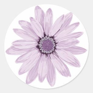 Lila Blume Runder Aufkleber