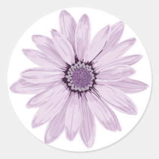 Lila Blume Runder Aufkleber
