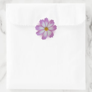 Lila Blume Runder Aufkleber