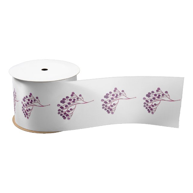 Lila Blume Satinband (Spule)