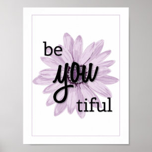 Lila Blume Schön sein Poster