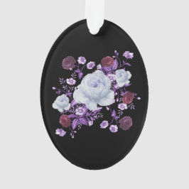 LILA-BLUME, SCHWARZER HINTERGRUND ORNAMENT