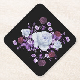 LILA-BLUME, SCHWARZER HINTERGRUND UNTERSETZER