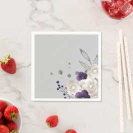 lila Blume Serviette
