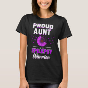 Lila Blume Stolz Tante Nephew Niece Epile T-Shirt