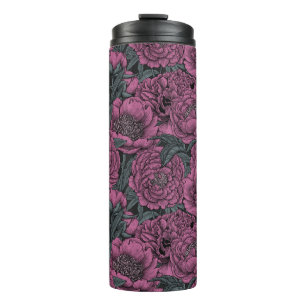 Lila Blume Thermosbecher