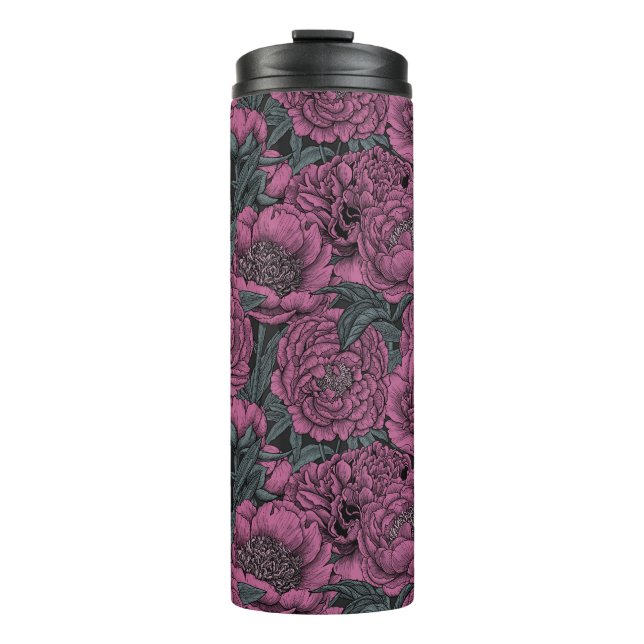 Lila Blume Thermosbecher (Vorderseite)