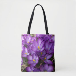 Lila Blume Tote Tasche