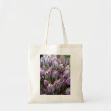 Lila Blume Tote Tasche