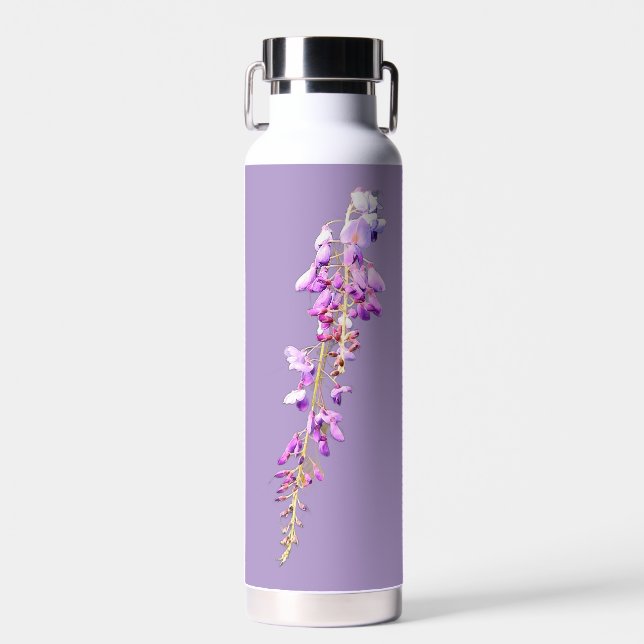 Lila Blume Trinkflasche (Vorne)