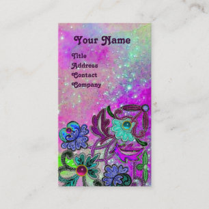 LILA BLUME UND FARBENE GEMSTONS VISITENKARTE