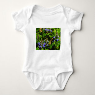 Lila Blume und Hummeln Baby Strampler