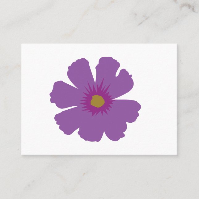 Lila Blume Visitenkarte (Vorderseite)