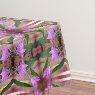 Lila-Blumen Abstrakte Kunst Tischdecke