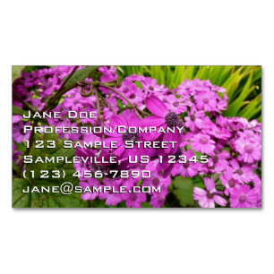 Lila Blumen aus San Francisco Magnetische Visitenkarte
