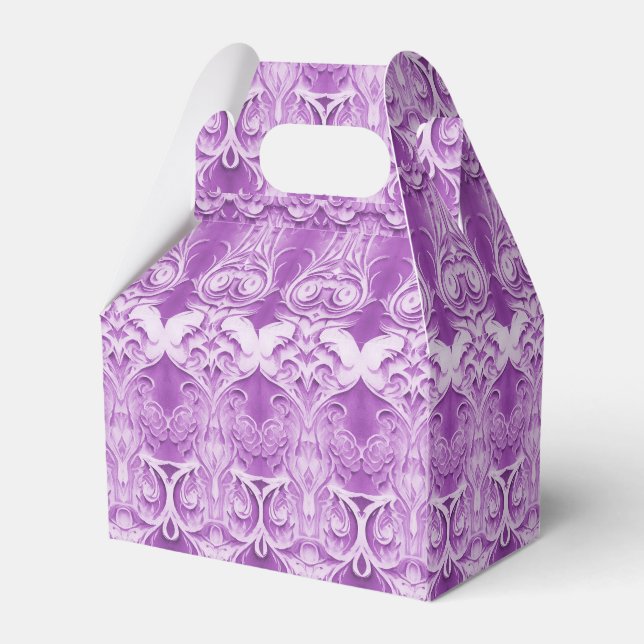 Lila Blumen Blüh Gevor Box Geschenkschachtel (Vorderseite)