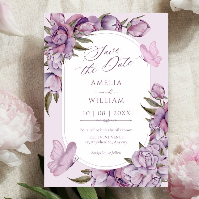 Lila Blumen blühen  Save The Date (Von Creator hochgeladen)