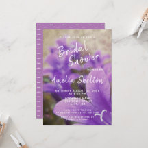 Lila Blumen Blumen Brautparty