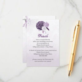 lila Blumen botanische Details Begleitkarte