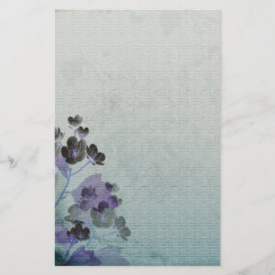 Lila Blumen Briefpapier