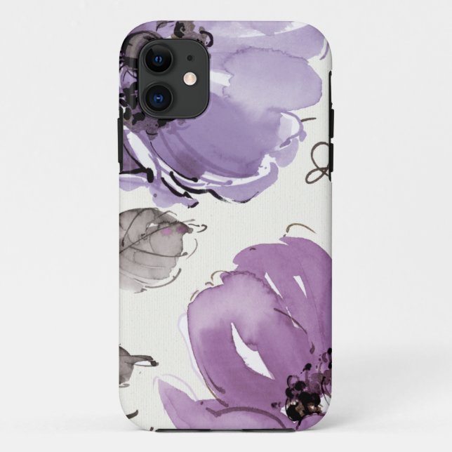 Lila Blumen Case-Mate iPhone Hülle (Rückseite)