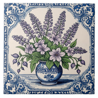 Lila Blumen Fliese