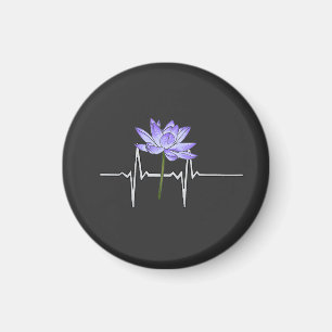 Lila Blumen Gärtner  Magnet