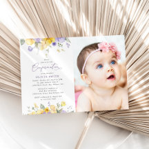 Lila Blumen, gelbe Blumen, Boho, Konfirmation