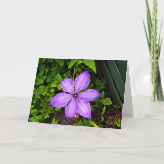 Lila-Blumen-Grußkarte Karte