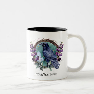 Lila Blumen Himmelsrabe Kristallkranz Zweifarbige Tasse