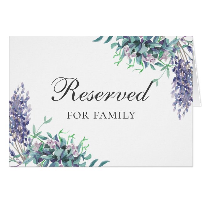 Lila Blumen Hochzeit. Blumenschrift (Vorderseite (Horizontal))