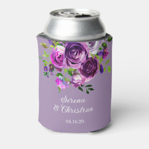 Lila Blumen Hochzeit Dosenkühler