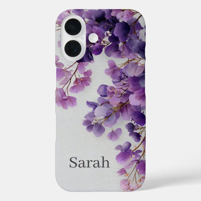 Lila Blumen iPhone-Hülle iPhone 16 Hülle (Rückseite)