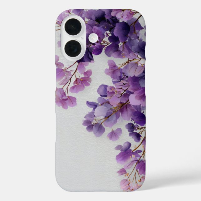 Lila Blumen iPhone-Hülle iPhone 16 Hülle (Rückseite)