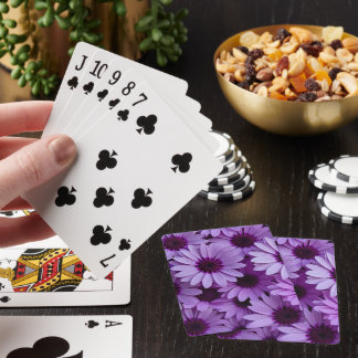 Lila Blumen Klassische Spielkarten