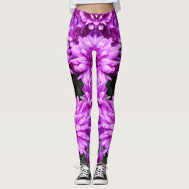 Lila Blumen-Leggings Leggings