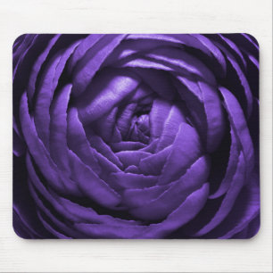 Lila Blumen-Makroschuß Mousepad