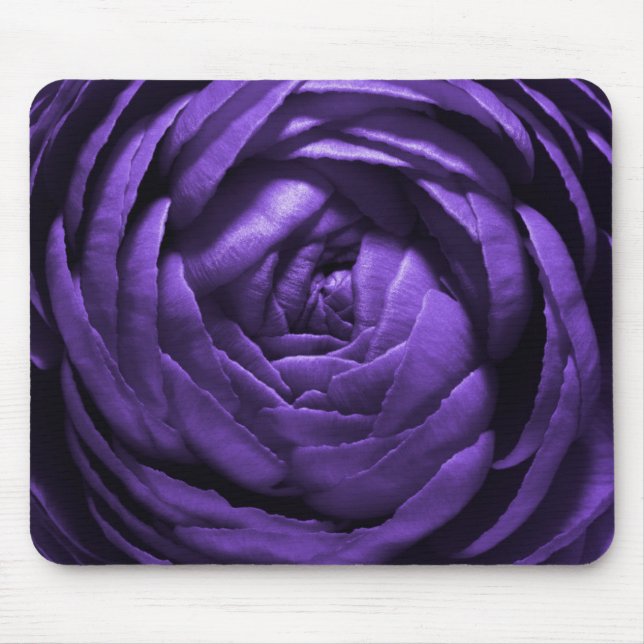 Lila Blumen-Makroschuß Mousepad (Vorne)