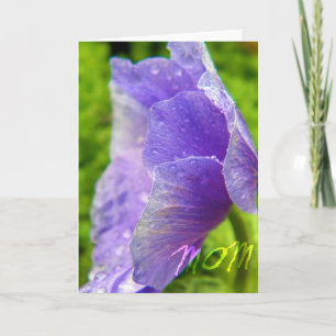 Lila-Blumen-Mama-Grußkarte Karte