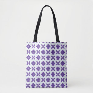 Lila Blumen mit hellem Hintergrund Tasche
