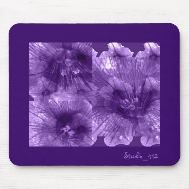 Lila Blumen Mousepad (Vorne)