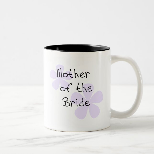 Lila Blumen-Mutter der Braut Zweifarbige Tasse (Rechts)