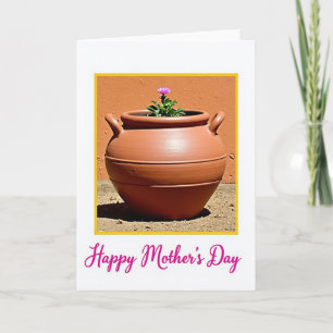 Lila-Blumen-Muttertag-Töpfchen-Karte Karte