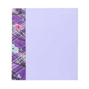 Lila Blumen Notizblock